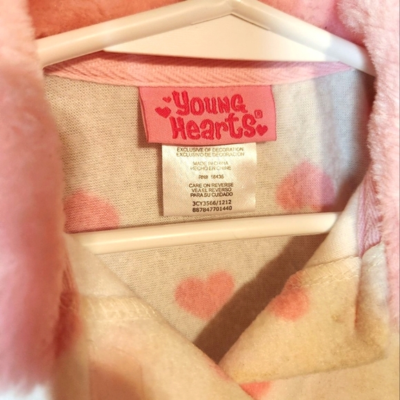 Young Hearts vintage 1993 baby pink faux fur lined hearts jacket - Picture 2 of 9